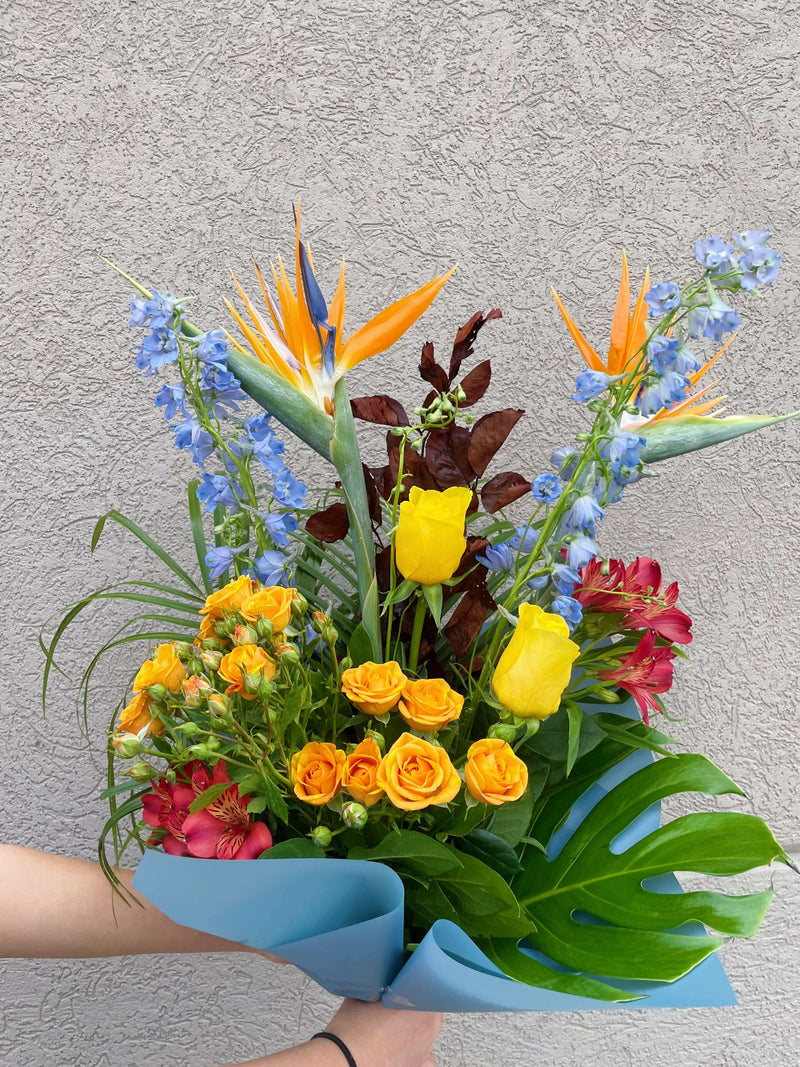 Blue Birds Bouquet_Flowers_The Floral Fixx_The Floral Fixx