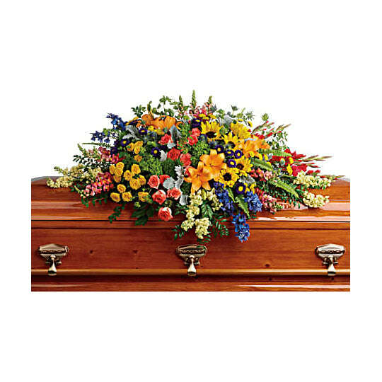 Colorful Reflections Casket Spray_Flower Arrangement_Floral Fixx_The Floral Fixx