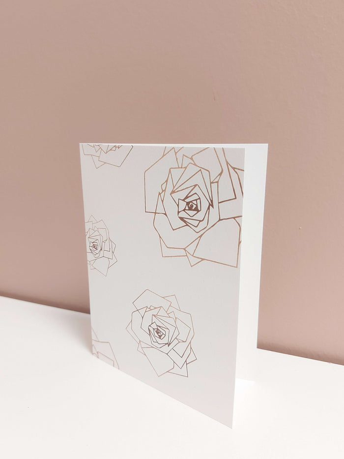 Geo Rose Pattern Card_Giftware_Floral Fixx_The Floral Fixx