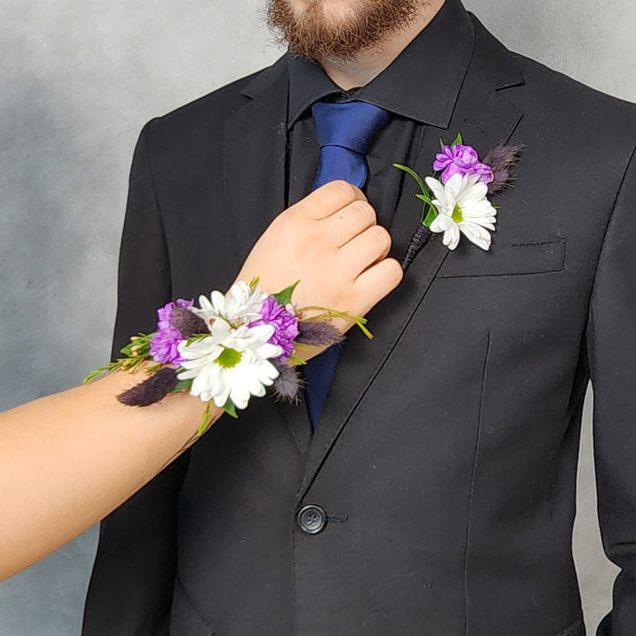 Violet Vibes Boutonniere