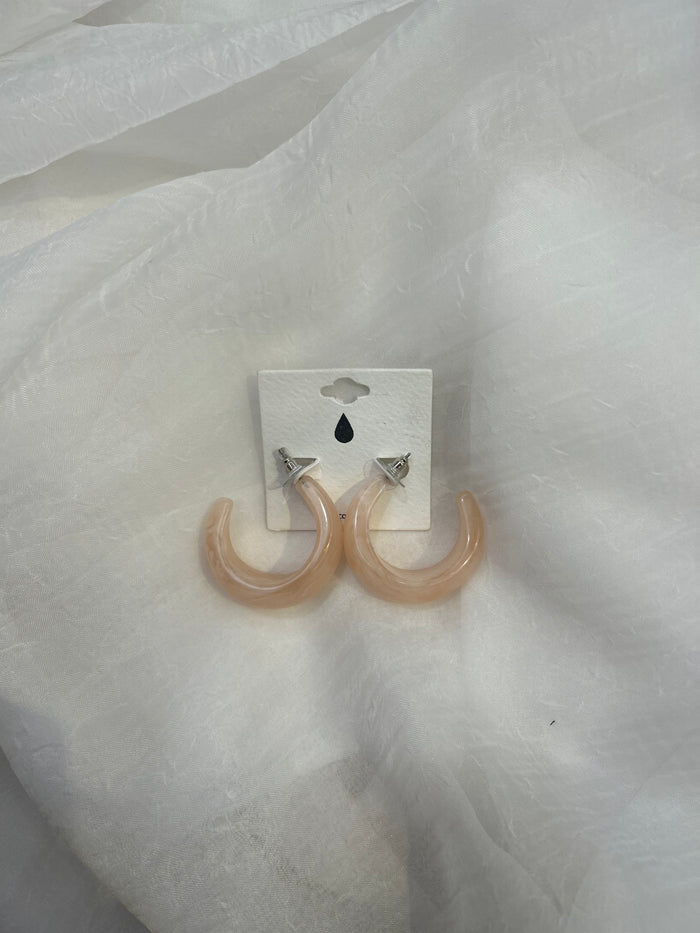 Pink Shimmer Hoops