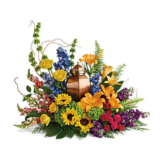With All Our Hearts Cremation Tribute_Flower Arrangement_Floral Fixx_The Floral Fixx