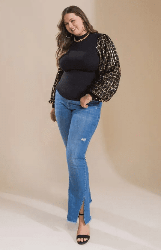 Black & Gold Sequin Sweater__The Floral Fixx_The Floral Fixx