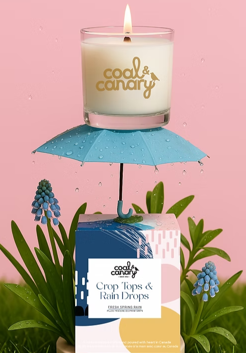 Coal and Canary candles - Crop Tops & Rain Drops